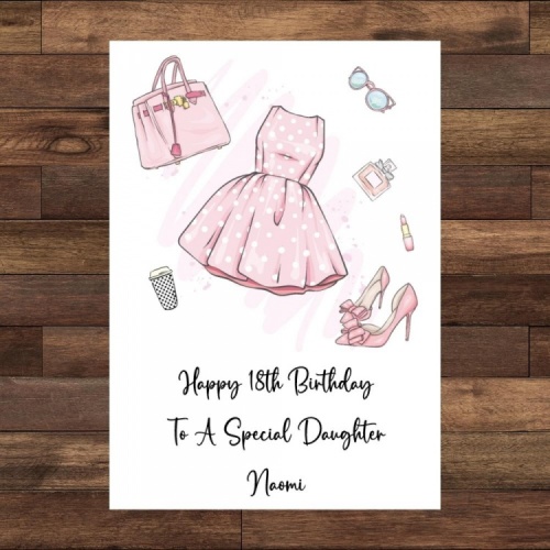 Personalised Dress Birthday Card