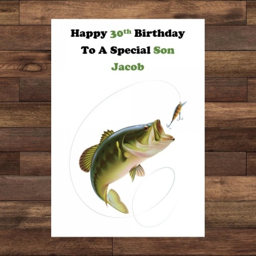 Personalised Fishing Birthday Card