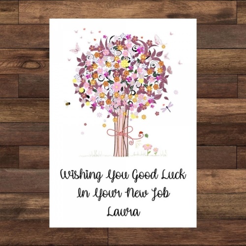 Personalised Butterfly Tree New Job Card