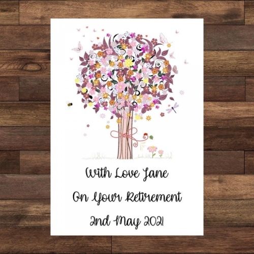 Personalised On Your Retirement Card - Butterfly Tree