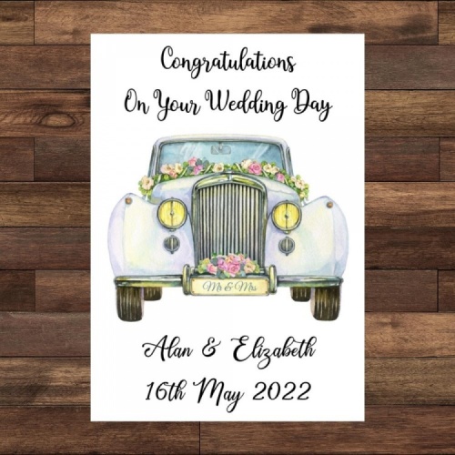 Personalised Congratulations On Your Wedding Day Card