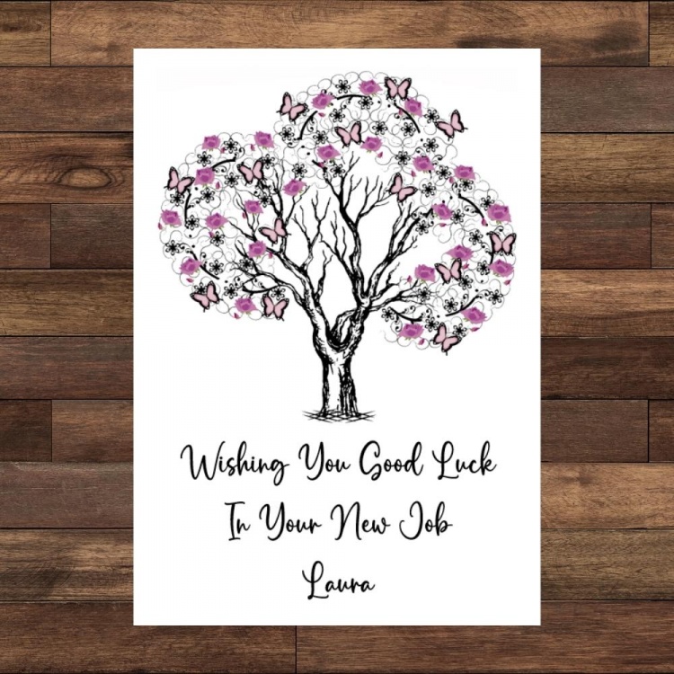 Personalised Butterfly Tree New Job Card