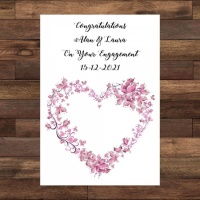 Personalised Congratulations On Your Engagement Card - Butterfly Heart